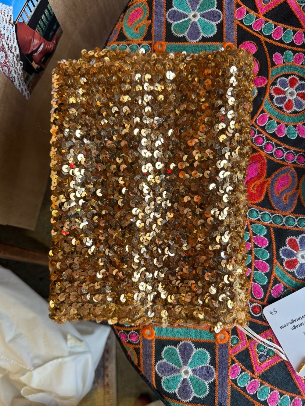Gold tube top